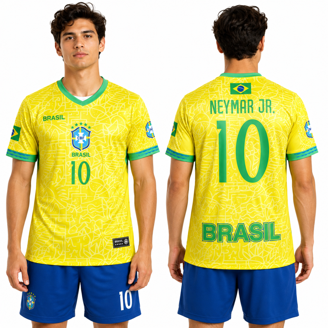 ゆ*ー様 Neymar Jr. ブラジル代表 ジャージ 10 Brazil Neymar Jr. #10 World Cup Home Soccer Jersey Kit | Sports Addict