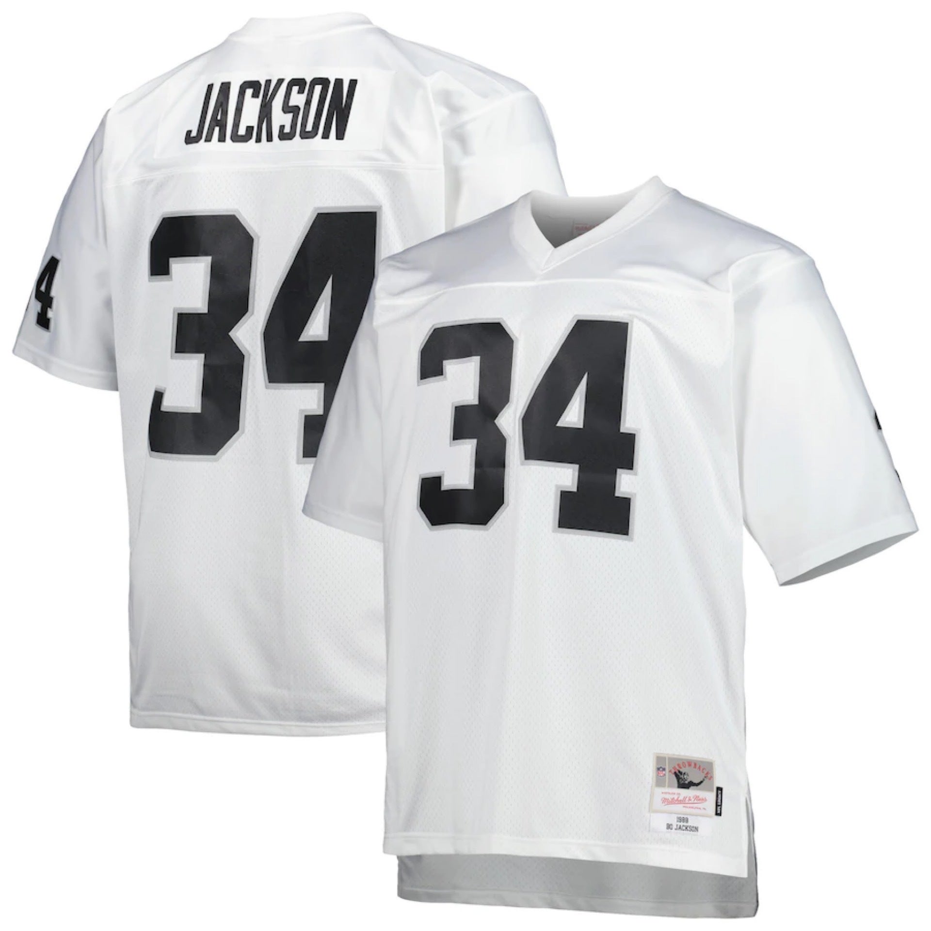 Bo Jackson Signed Oakland Raiders Mitchell & Ness Football Jersey