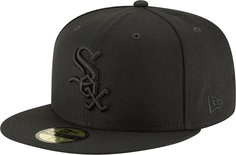 New Era White Sox Blackout 59FIFTY Fitted Cap